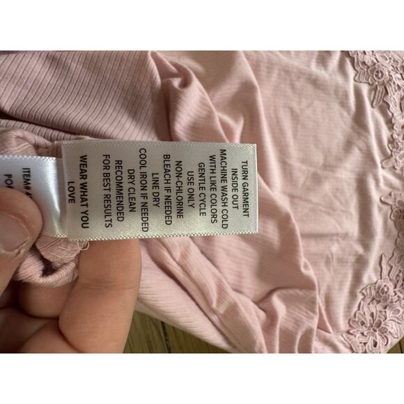 Torrid Super Soft Light Rib Knit Bleached Pink Tank Top Plus Sz 1X Lace Trim NWT - Picture 8 of 11